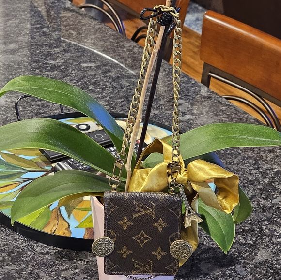 Louis Vuitton Other - Louis Vuitton Monogram Bifold Wallet with Chain, Charm, Clasp, & Twilly Added